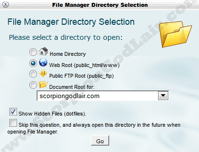 Image of cPanel File Manager