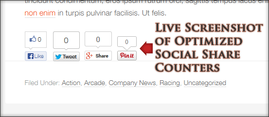 Live demo of the Genesis optimized social share plugin